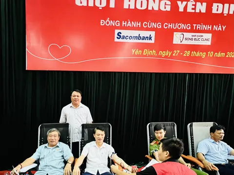 Thanh Hóa: Tiếp nhận 4.863 đơn vị máu trong tháng 10