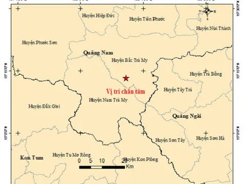 Hai huyện miền núi ở Quảng Nam xảy ra động đất