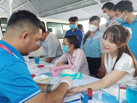 Long An: Hội Chữ thập đỏ thành phố Tân An tổ chức hiến máu nhân đạo