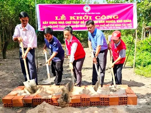 Bình Thuận: Khởi công xây dựng 2 căn nhà Chữ thập đỏ cho ngư dân nghèo