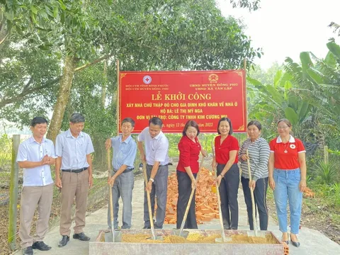 Bình Phước: Khởi công xây dựng nhà chữ thập đỏ cho gia đình khó khăn