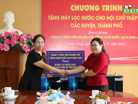 Hội Chữ thập đỏ tỉnh Đắk Nông tiếp nhận 90 máy lọc nước sạch