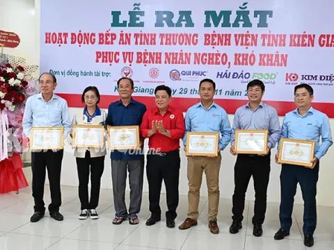 Ra mắt bếp ăn tình thương bệnh viện tỉnh Kiên Giang