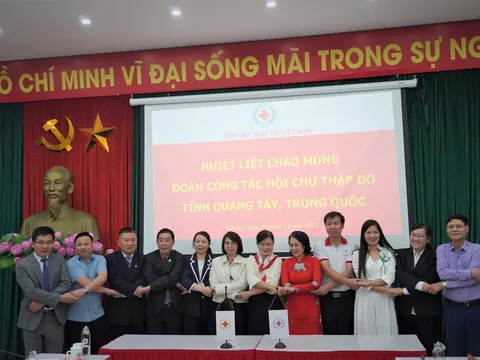 Hội Chữ thập đỏ Việt Nam và Hội Chữ thập đỏ Quảng Tây (Trung Quốc) chia sẻ, trao đổi kinh nghiệm hoạt động nhân đạo
