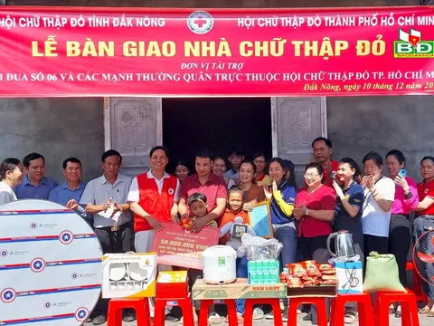 Đắk Nông: Bàn giao nhà Chữ thập đỏ cho 2 hộ nghèo của huyện Krông Nô
