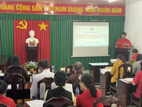 Đồng Tháp: Hội Chữ thập đỏ huyện Lấp Vò tổng kết công tác Hội năm 2023