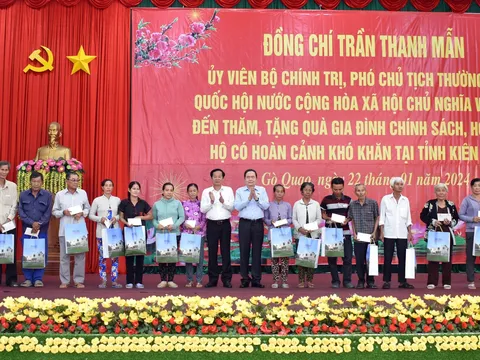 Phó Chủ tịch Thường trực Quốc hội thăm, tặng quà Tết tại Kiên Giang