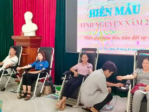 Lâm Đồng: Tiếp nhận 109 đơn vị máu tại Ngày hội Hiến máu tình nguyện tại Cát Tiên