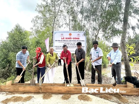 Hội Chữ thập đỏ tỉnh Bạc Liêu: Khởi công xây dựng 3 cầu giao thông trị giá 1,8 tỷ đồng