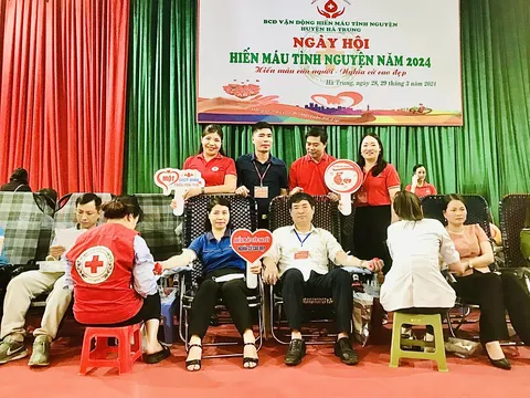 Thanh Hoá: Huyện Hà Trung tiếp nhận 1.568 đơn vị máu