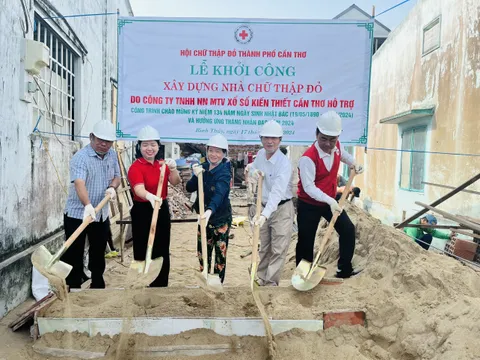 TP. Cần Thơ khởi công xây dựng nhà Chữ thập đỏ, hỗ trợ người có hoàn cảnh khó khăn về nhà ở