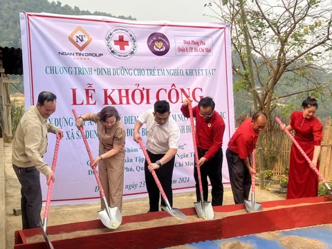 Khởi công xây dựng bếp ăn bán trú cho điểm trường vùng cao tỉnh Điện Biên