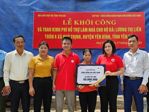 Hội Chữ thập đỏ tỉnh Yên Bái chung sức xây mái ấm cho người nghèo
