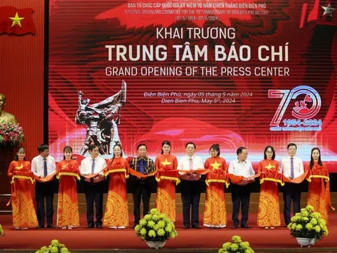 Khai trương Trung tâm Báo chí Kỷ niệm 70 năm Chiến thắng Điện Biên Phủ