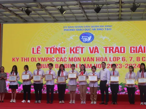 Hà Nội: Quận Ba Đình trao 91 giải Nhất cuộc thi Olympic
