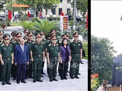 Chủ tịch nước dâng hương tưởng niệm Chủ tịch Hồ Chí Minh và các Anh hùng liệt sĩ