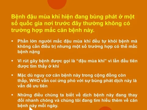 WHO khuyến cáo: Bất cứ ai cũng có thể mắc bệnh đậu mùa khỉ