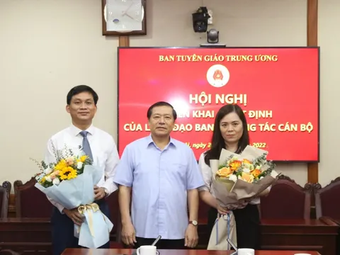 Ban Tuyên giáo Trung ương công bố quyết định về công tác cán bộ