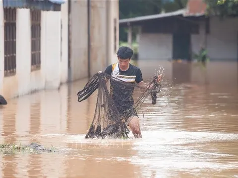Nhiều địa phương của Lào bị ngập lụt do siêu bão Noru