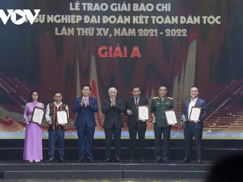 VOV đoạt giải A giải báo chí “Vì sự nghiệp Đại đoàn kết toàn dân tộc” lần thứ XV