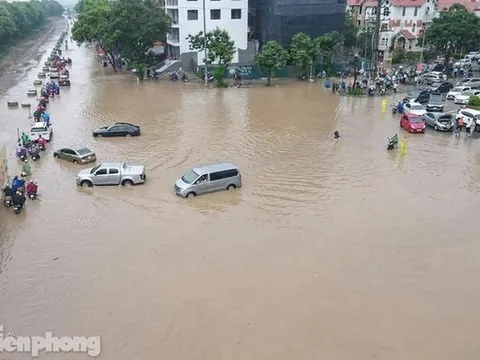 Hà Nội ưu tiên xử lý khu vực úng ngập ở Đại lộ Thăng Long