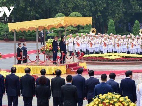 Toàn cảnh lễ đón Thủ tướng Đức Olaf Scholz thăm chính thức Việt Nam