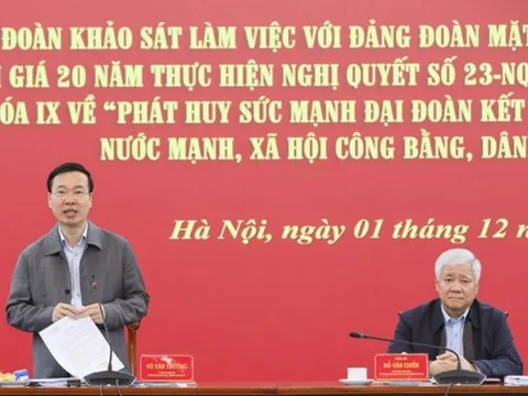 Ông Võ Văn Thưởng: Phải có tầm nhìn mới phát huy sức mạnh khối đại đoàn kết