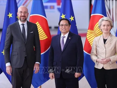 Thủ tướng Phạm Minh Chính dự Lễ khai mạc Hội nghị cấp cao kỷ niệm 45 năm quan hệ ASEAN - EU