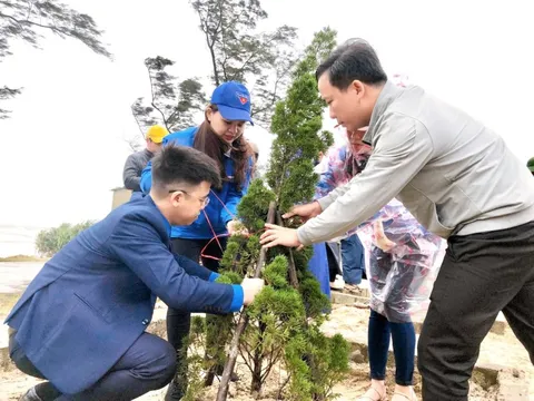 Thanh niên Quảng Trị trồng hàng ngàn cây xanh đầu năm