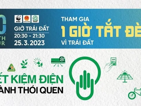 Lan tỏa thông điệp "Tiết kiệm điện thành thói quen" của Giờ Trái đất 2023