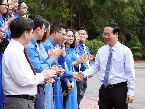 Chủ tịch nước Võ Văn Thưởng gặp mặt thanh niên tiên tiến làm theo lời Bác