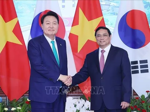 Thủ tướng Phạm Minh Chính hội kiến Tổng thống Hàn Quốc Yoon Suk Yeol