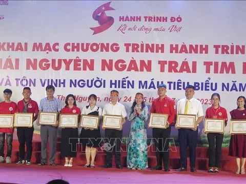 Thái Nguyên tôn vinh 50 tấm gương tiêu biểu hiến máu tình nguyện