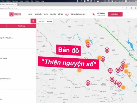 Bản đồ 'thiện nguyện số' đầu tiên trên cả nước