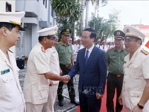Chủ tịch nước Võ Văn Thưởng thăm Công an tỉnh An Giang