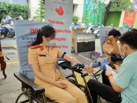 Cán bộ, chiến sĩ công an TP HCM hiến "Giọt máu nghĩa tình – Vì đồng đội thân yêu"