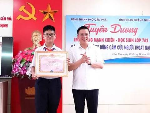 Chủ tịch nước gửi Thư khen học sinh ở dũng cảm cứu người ở Quảng Ninh
