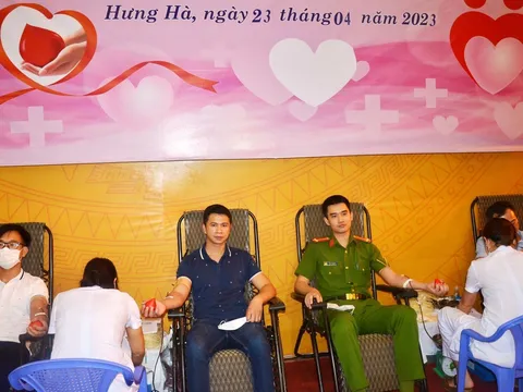 Thái Bình: Tiếp nhận 250 đơn vị máu tại Ngày hội hiến máu tình nguyện huyện Hưng Hà