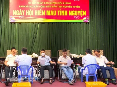 Thái Bình: Thu 275 đơn vị máu trong ngày hội hiến máu tình nguyện tại huyện Kiến Xương