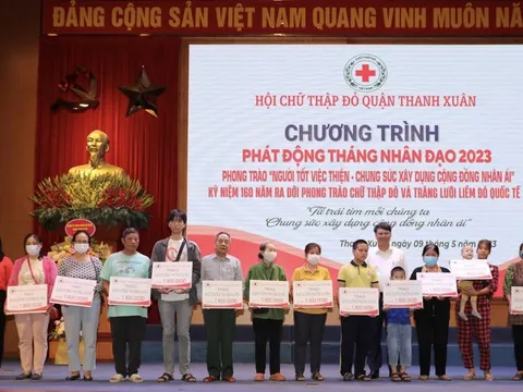 Hà Nội: Quận Thanh Xuân phát động Tháng Nhân đạo, phong trào người tốt, việc thiện