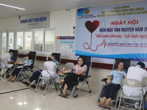Cục QLTT tỉnh Quảng Bình tham gia hiến máu tình nguyện năm 2023