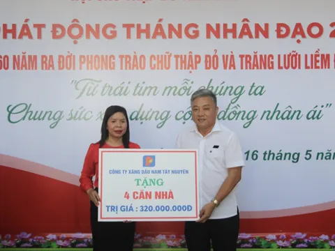 Đắk Lắk: Phát động Tháng Nhân đạo 2023, trao tặng 4 căn nhà tình thương 320 triệu đồng