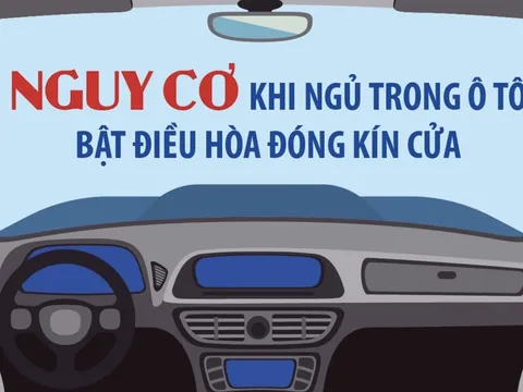 Nguy cơ khi ngủ trong ô tô bật điều hòa đóng kín cửa