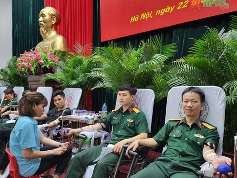 Sôi nổi hoạt động hiến máu tình nguyện tại Cục Hậu cần, Bộ Tổng tham mưu
