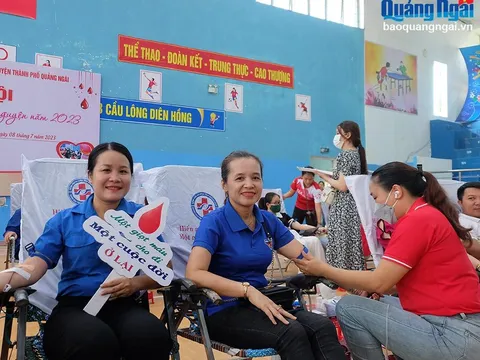 Quảng Ngãi: Tiếp nhận được 551 đơn vị máu tình nguyện