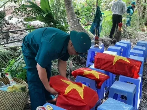 Bến Tre phát hiện, cất bốc gần 80 hài cốt liệt sĩ