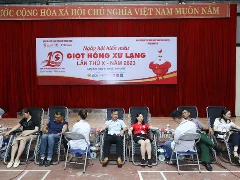 Lạng Sơn: Tiếp nhận 760 đơn vị máu trong ngày hội hiến máu " Giọt hồng xứ Lạng"