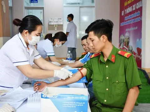 Hơn 250 cán bộ chiến sĩ Công an tỉnh Quảng Nam hiến máu tình nguyện