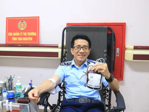 Cục QLTT Thái Nguyên tham gia hiến tặng 151 đơn vị máu