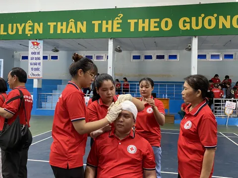 Hội Chữ thập đỏ thành phố Nha Trang tổ chức hội thao sơ cấp cứu năm 2023